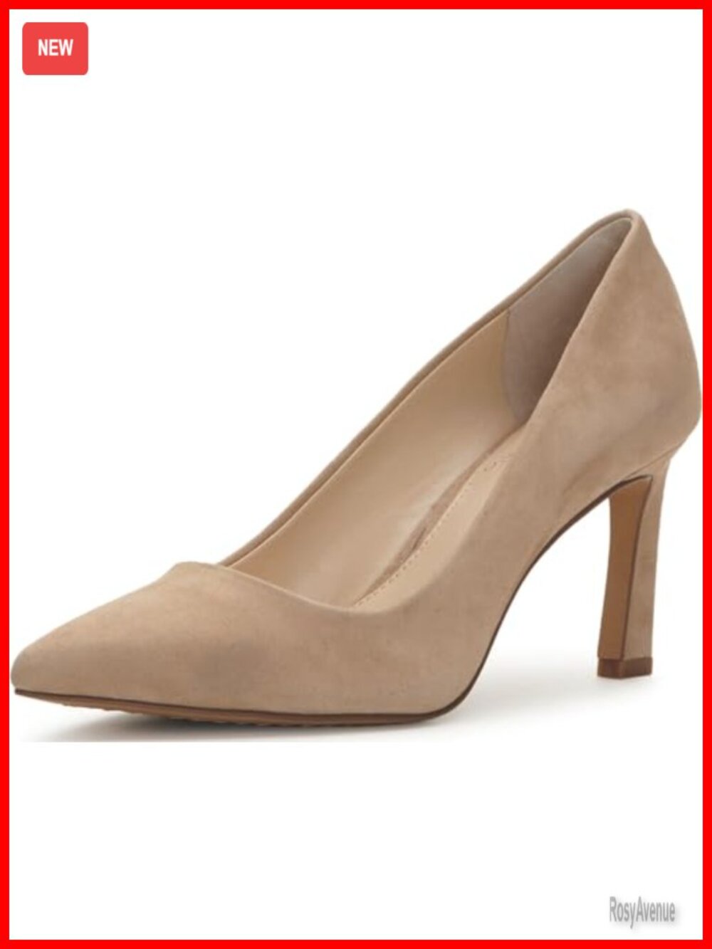 Suede Pointed Toe Pump Stiletto Heel Padded Footbed Work Heel